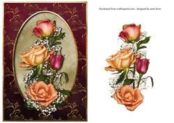 Joy Roses with Decoupage