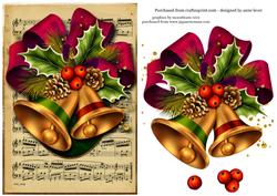 Gorgeous Christmas Bells & Sheet Music Frame
