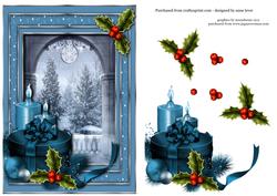 Ice Blue Christmas + Decoupage