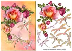 Romantica Roses & Dragonflies + Decoupage