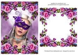 Masqued Blonde Beauty & Gorgeous Roses