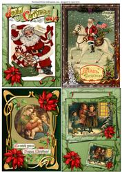 4 Vintage Christmas Quick Toppers