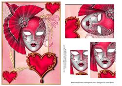 Valentine Masque & Heart Pyramid