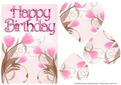 Tissue Tulips Happy Birthday