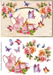 Tea Time Ivory Butterflies