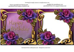Art Nouveau Roses + Decoupage Frame