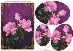 Beautiful Soft Pink Roses Oval Pyramage