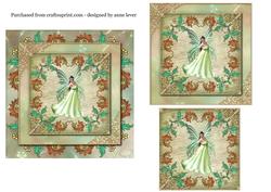 Beautiful Green Fairy Square Stacker