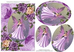 Beautiful Lavendar Heritage Rose Fairy