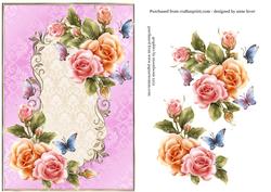Rosy Glow Roses & Fancy Frame