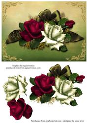 Beautiful December Roses + Decoupage