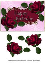 Happy Birthday Roses & Fancy Frame