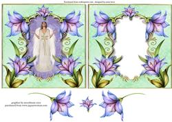 Angel in Floral Frame + Extra Frame & Decoupage