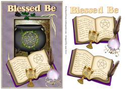 Blessed Be - Wiccan, Pagan, Spell Book, Chalice