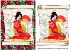 Gorgeous Geisha & Lotus Flowers