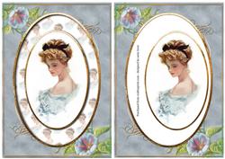 Vintage Beauty & Morning Glory Frame