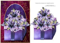 A Gift Box of Purple Lilies