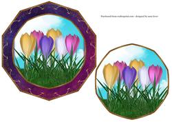 Spring Crocus Shaped Topper + Darker Frame