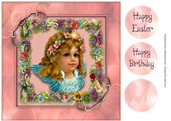 Vintage Angel, Flowers & Flutters