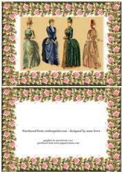 1880's Fashions + Rose Borders