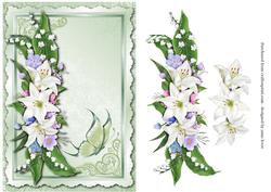 Lilies & Butterfly Blank Topper + Decoupage