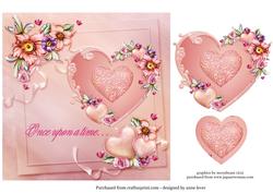 Pink Valentines Hearts "once Upon a Time - "