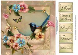 Shabby Chic Summer Garden Large Square Topper