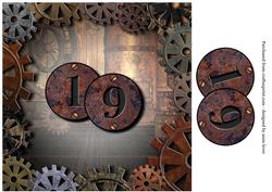 Steampunk Age Topper - 19 - Rusty Cogs