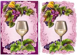 White Wine and Grapes Topper & Plaque