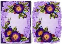 Wild Purple Roses Topper & Plaque