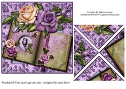 Gorgeous Lilac Book of Roses Topper + Corners