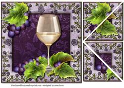 White Wine & Grapes + Extra Corners