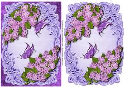 Pale Lilac and Butterflies Topper & Plaque