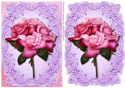 Beautiful Pink Roses Topper & Plaque
