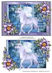 Gorgeous Unicorn and Fantasy Flowers
