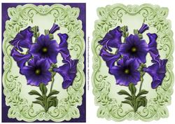Purple Petunias Topper & Plaque
