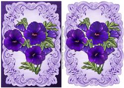 Deep Purple Pansies Topper & Plaque