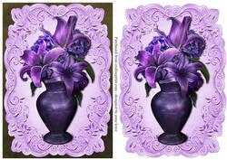 Vase of Purple Lilies Topper & Plaque