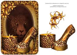 Jaguar Print Shoe & Gift Box + Decoupage