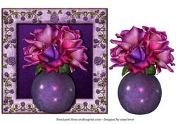 Beautiful Vase of Twilight Roses