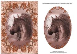 Vintage Copper Horse Portrait