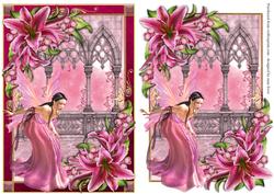 Gorgeous Pink Stargazer Lilies & Fairy