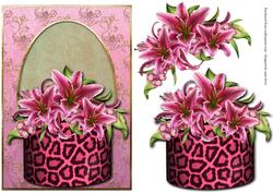 Stargazer Lilies & Pink Leopard Gift Box