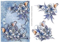 Gorgeous Blue Florals & Flutters