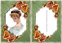 Vintage Beauty & Sunset Roses + Extra Frame
