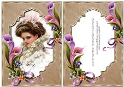 Vintage Beauty & Calla Lilies + Extra Frame