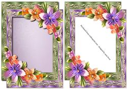 Double Satin Frame & Origami Flowers