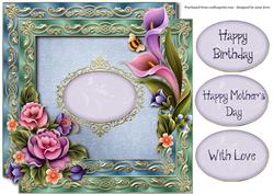 Double Satin Square Frame & Enchanted Flowers