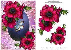 Anemones & Shimmering Frame + Decoupage