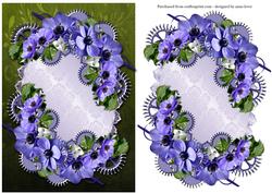 Feminine Steampunk Lilac Flowers & Cogs
